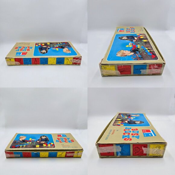 1970s Tupperware ABC Busy Blocks Missing I and R Green Figures Tupper Toys Box - Picture 3 of 16